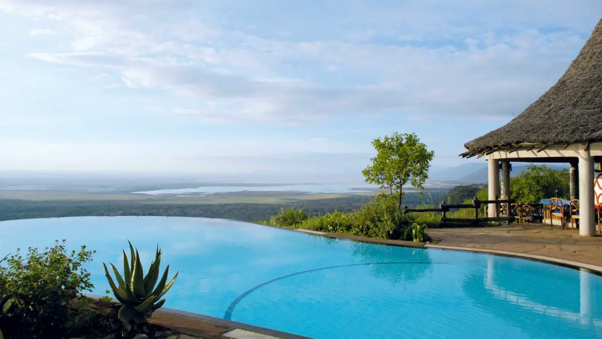 Swimming pool at the Lake Manyara Serena Safari Lodge