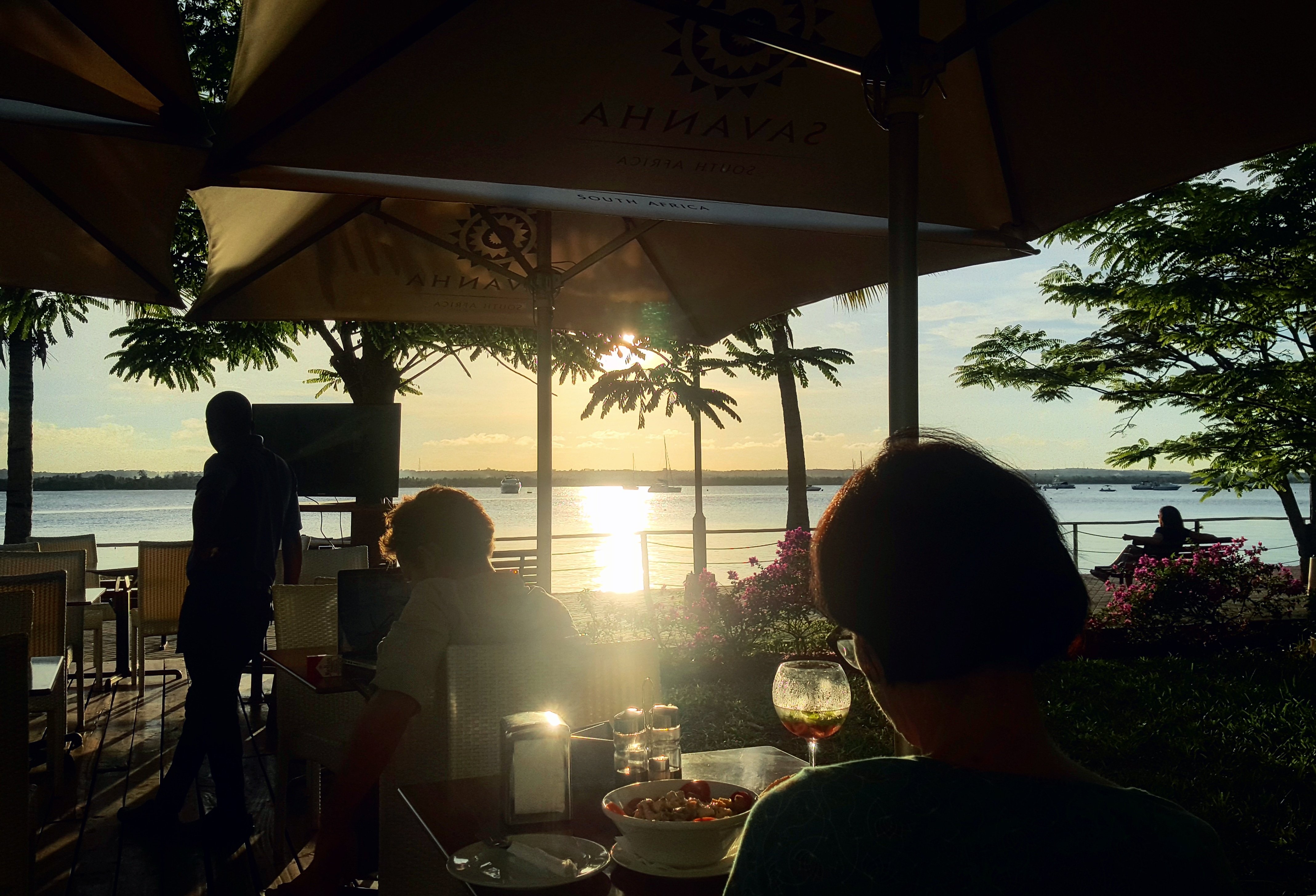 Nature views: Slipway sunset over the Indian Ocean, Dar es Salaam, Tanzania