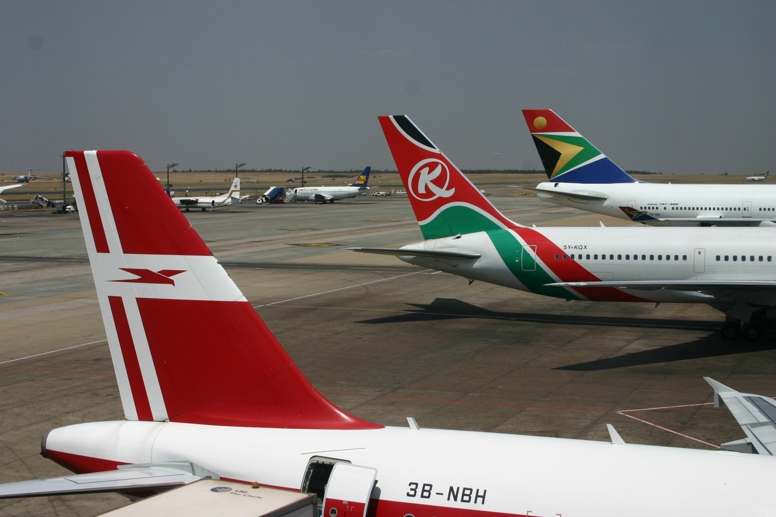 Several African airlines at OR Tambo