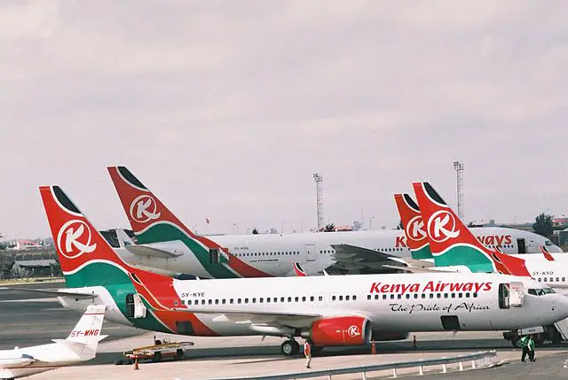 Kenya Airways operates flights from Johannesburg to Zanzibar