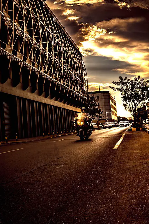 The sun sets at Main Mall, Gaborone