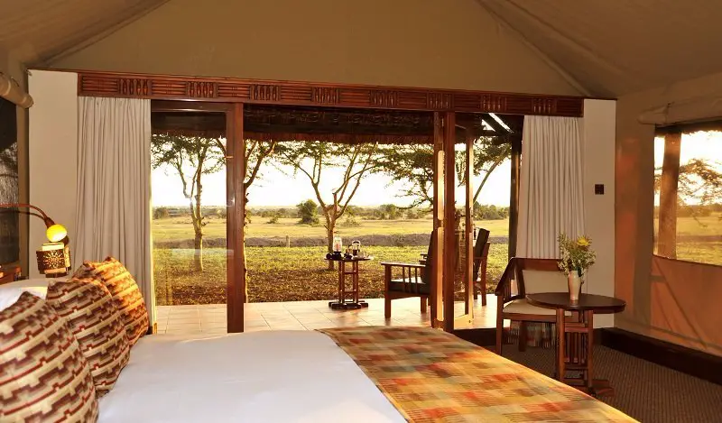 A luxury tent at Sweetwaters Serena Camp