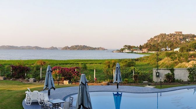 The view of Lake Victoria from Ryans Bay Hotel Mwanza