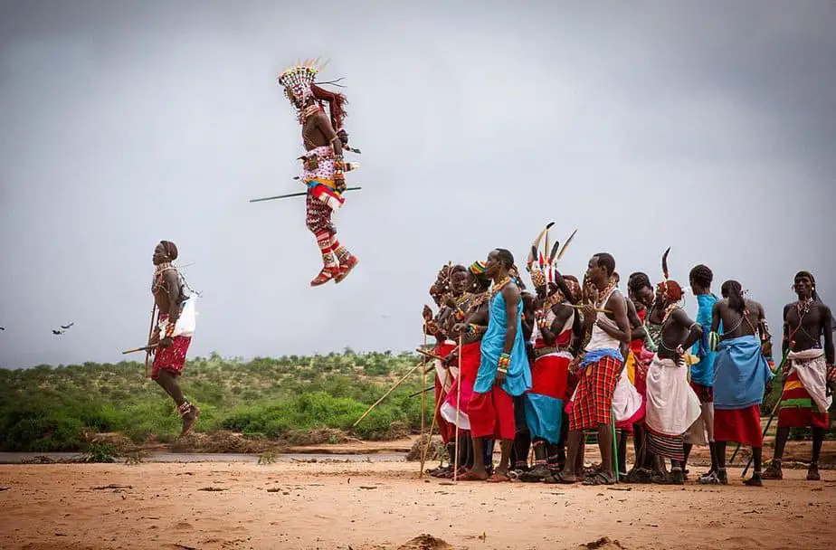 Samburu Warrior Jumping