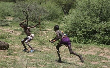 Stick fighting Pokot Kenya
