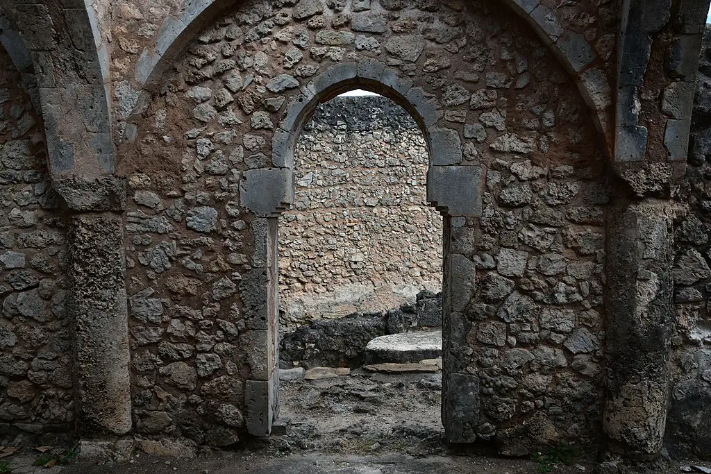 A doorway in the Great Mosque of Kilwa