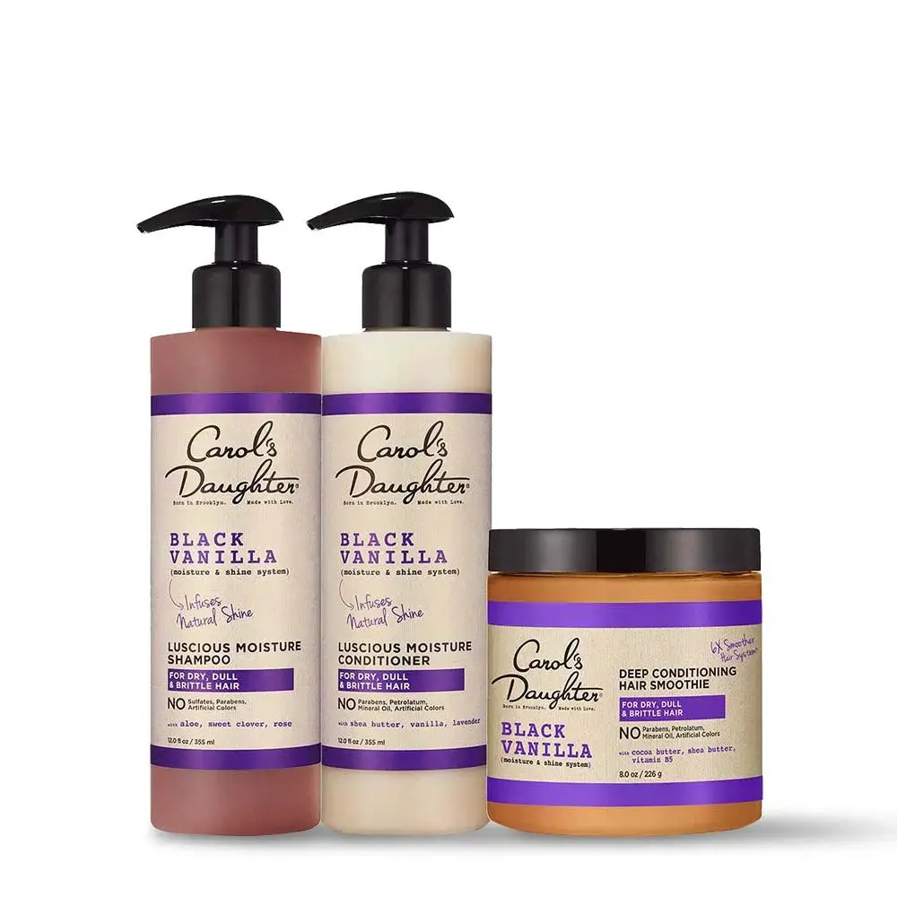Best products for relaxed hair: Black Vanilla line