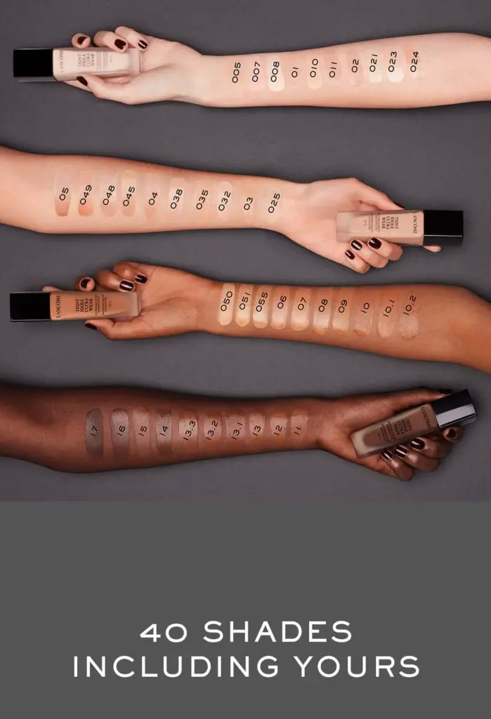 Lancome Foundation for Mature Skin in 40 shades