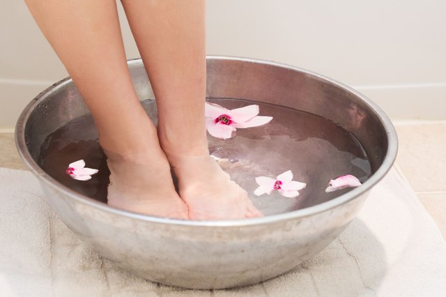 how to remove dead skin from feet: step 1: soak them in water