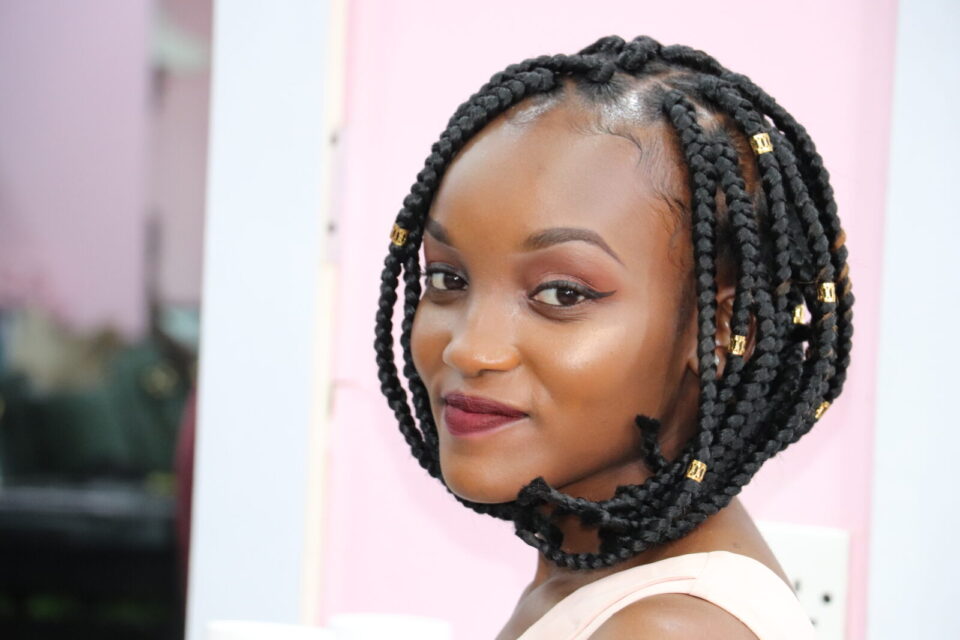 Braided Hairstyles in Kenya: a braided bob