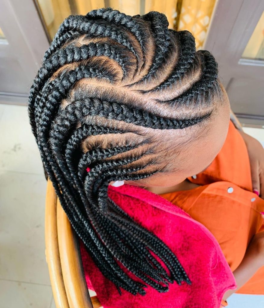 african braids pictures: big pencil lines styles