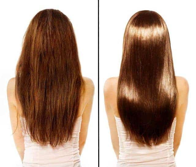 hair Glossing treatment, before and after