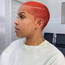A red chick fade
