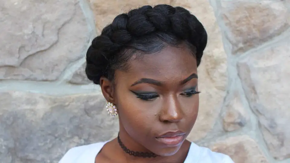 braided crown hairstyles on a black female