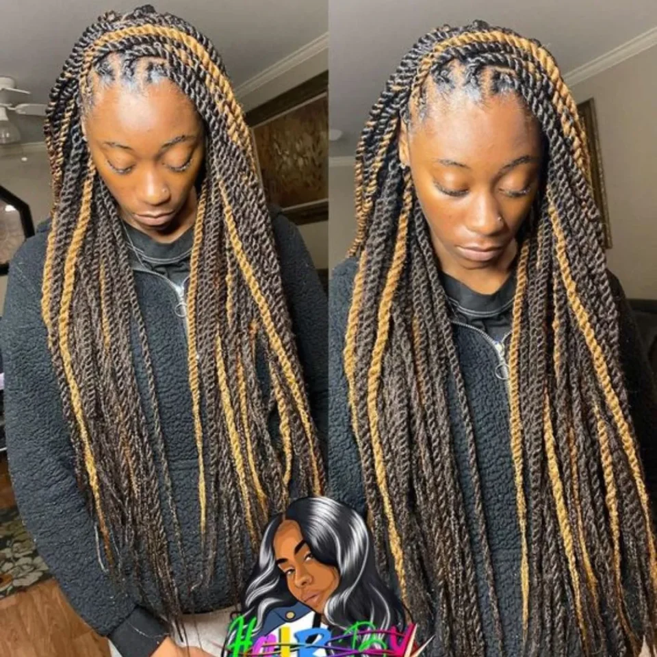 Long Twist Braids Styles: Marley Twists