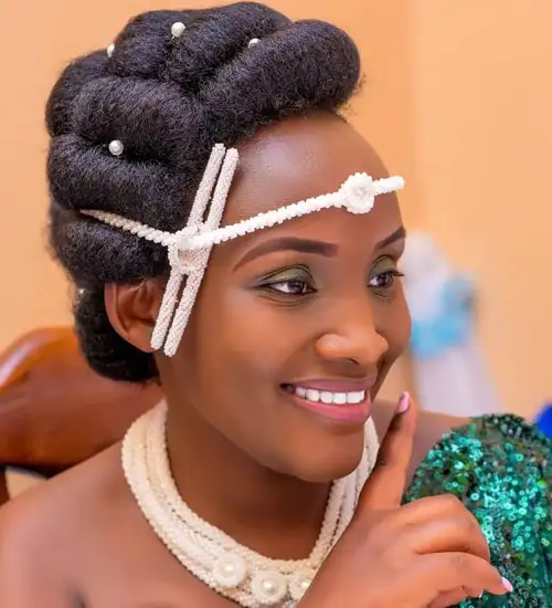 African hair do for brides