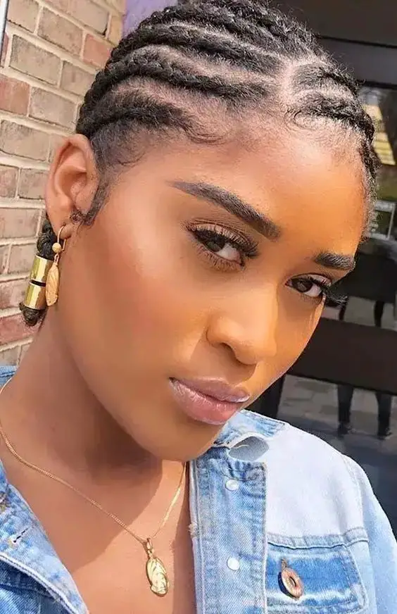 African Braids Hairstyles for Short Hair Styles #1. Cornrows