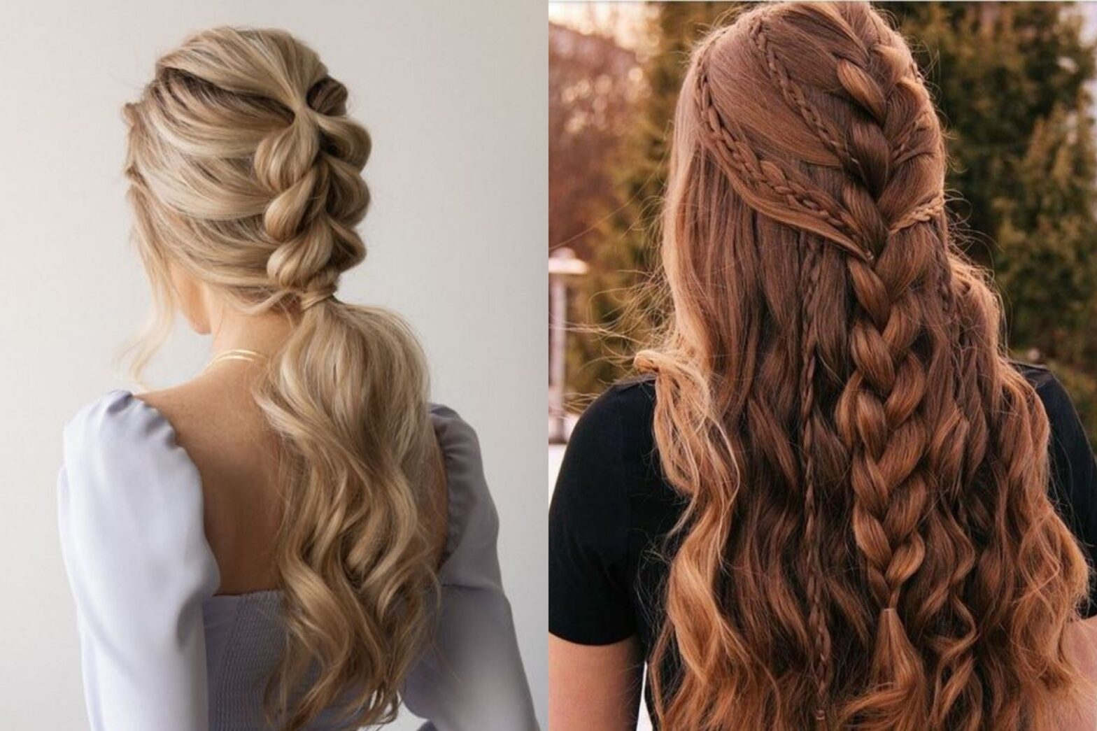 2 long hair braid styles