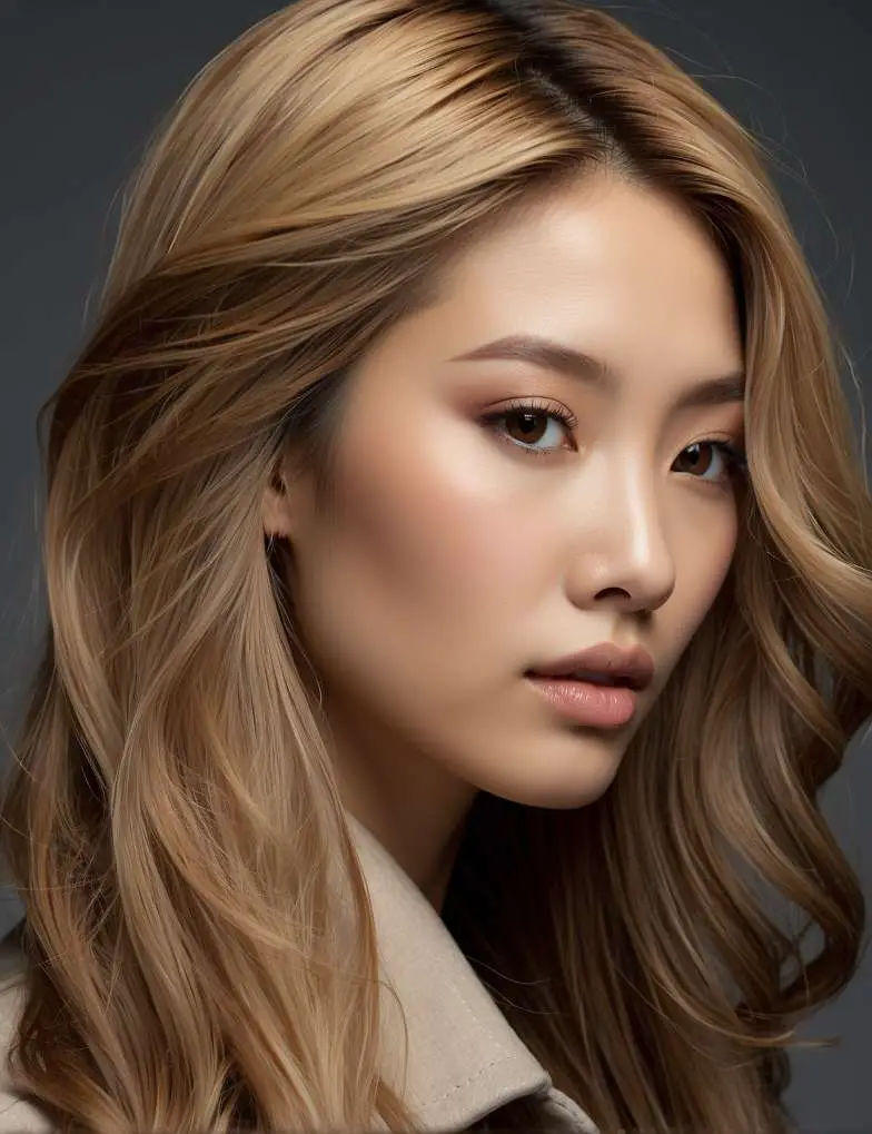 Korean Hair Color Trends 2024: Warm “Bronde”