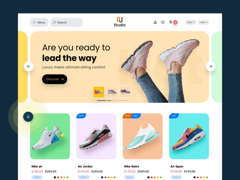 Shoes for Online Shopping store front