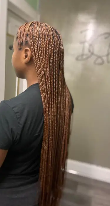 knotless braids styles with color