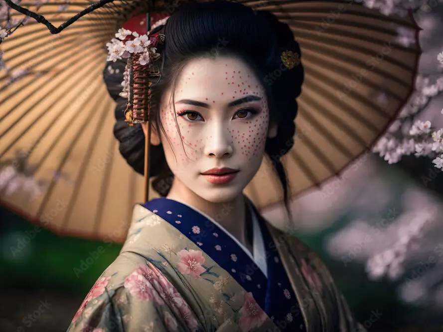 Geisha Asian hair style