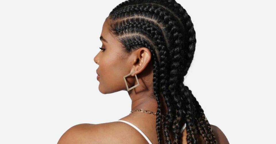 Quick easy braided Hairstyles for Black Hair: big cornrows