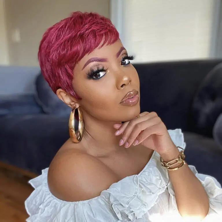 Short Hair Weave Styles: colored pixie