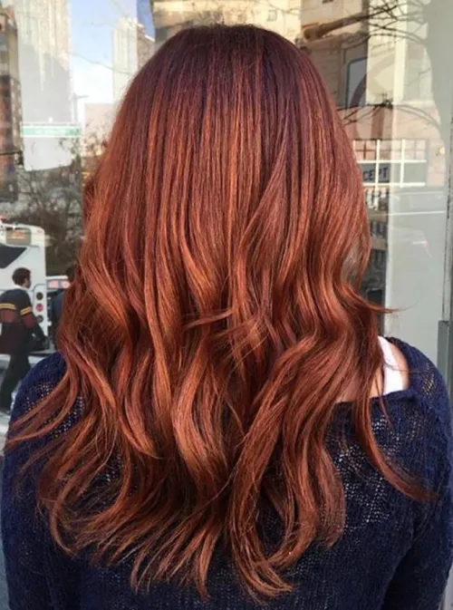 different colors of red hair: Red chestnut hair