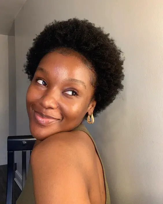 Natural Hairstyles for 4C Short Hair #1: The Afro