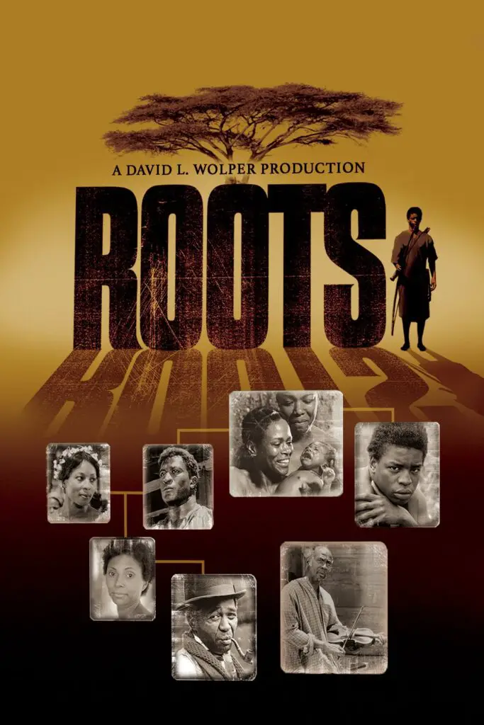 poster with cast of Roots 1977
