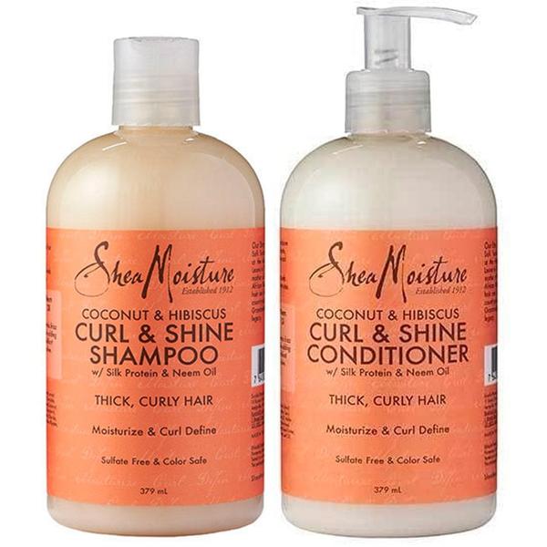 Best Shampoos for Men's Curly Hair #1: SheaMoisture Coconut & Hibiscus Curl & Shine Shampoo