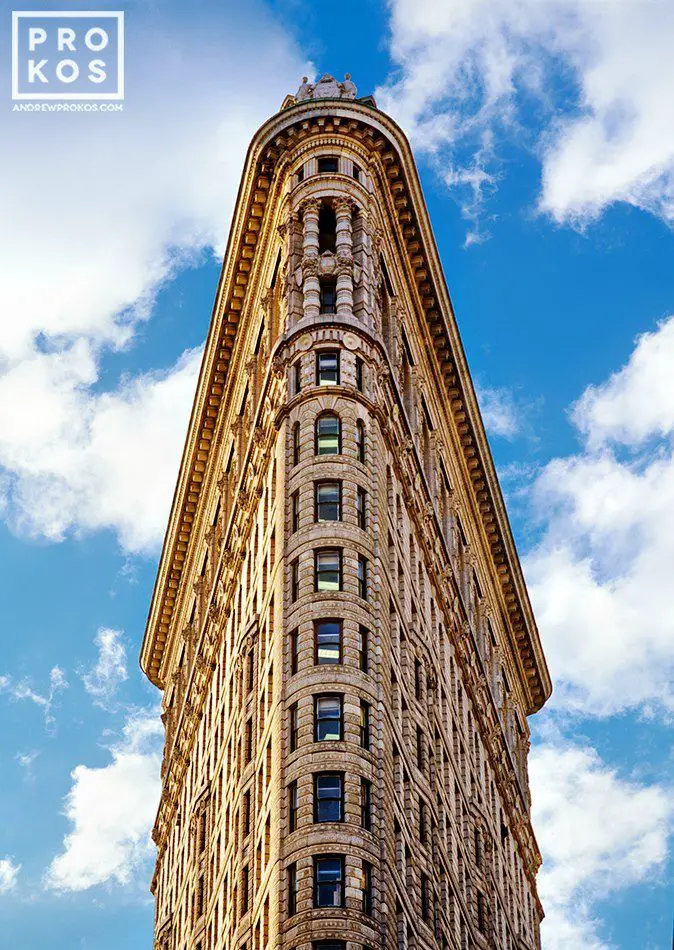 New York City's Flatiron Building: an example of flat iron style architechture