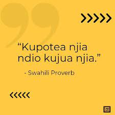 Kupotea Njia Ndiyo Kujua Njia
