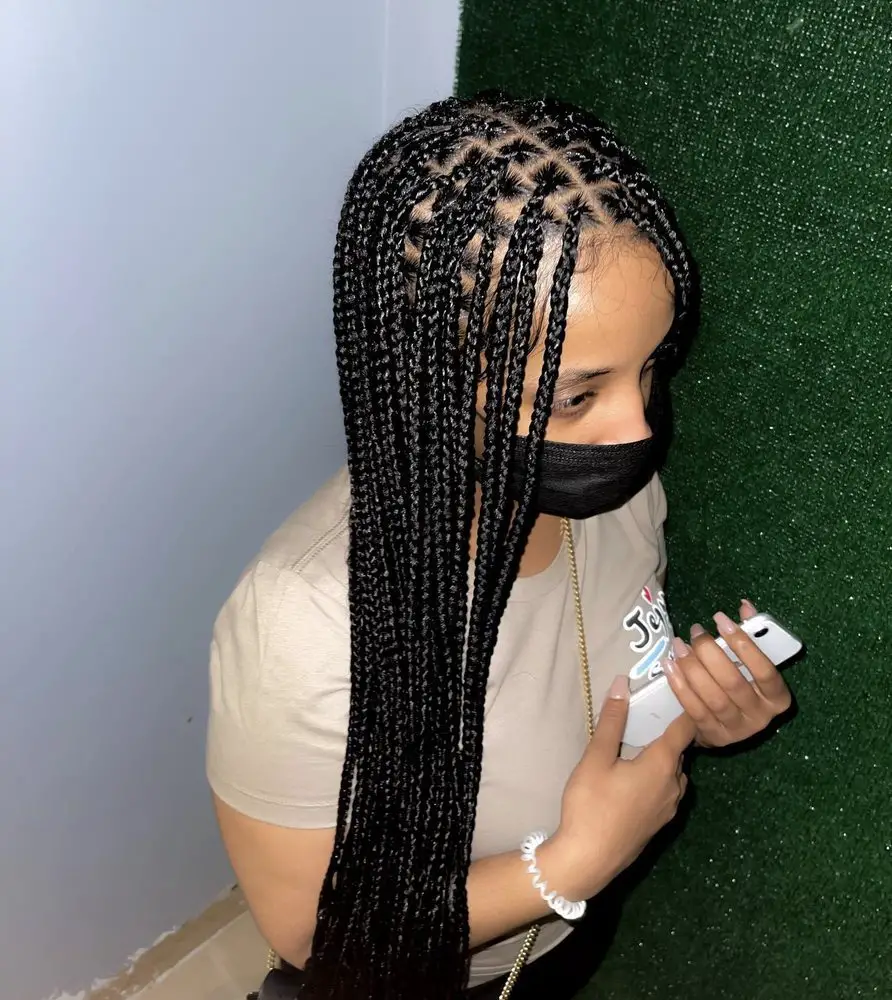 Braids done at Alicia’s Hair Boutique and Braiding